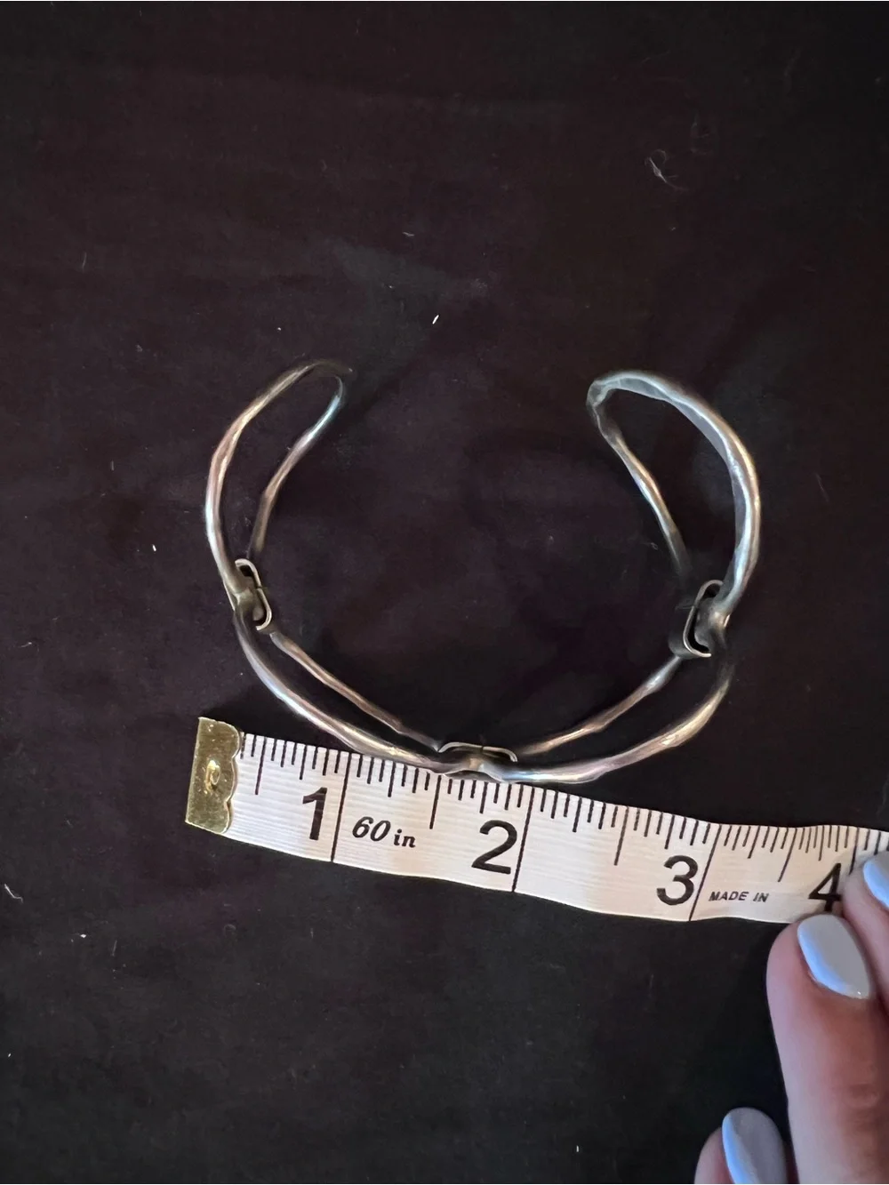 Vintage Hammered Sterling Cuff